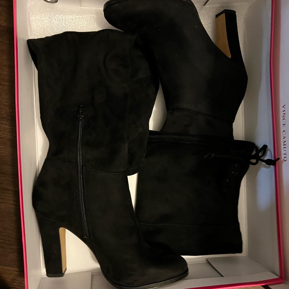 Vince Camuto CHEERA Fitted Stretch Suede Over the Knee Boot